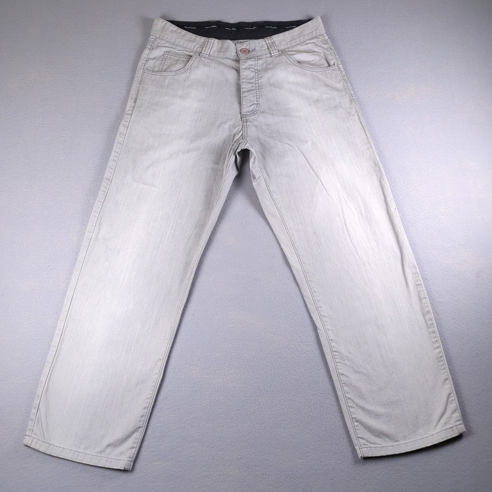 Travis Mathew Jeans Mens 32x26 (30x26) Light Gray Denim Private Member Cut 2011